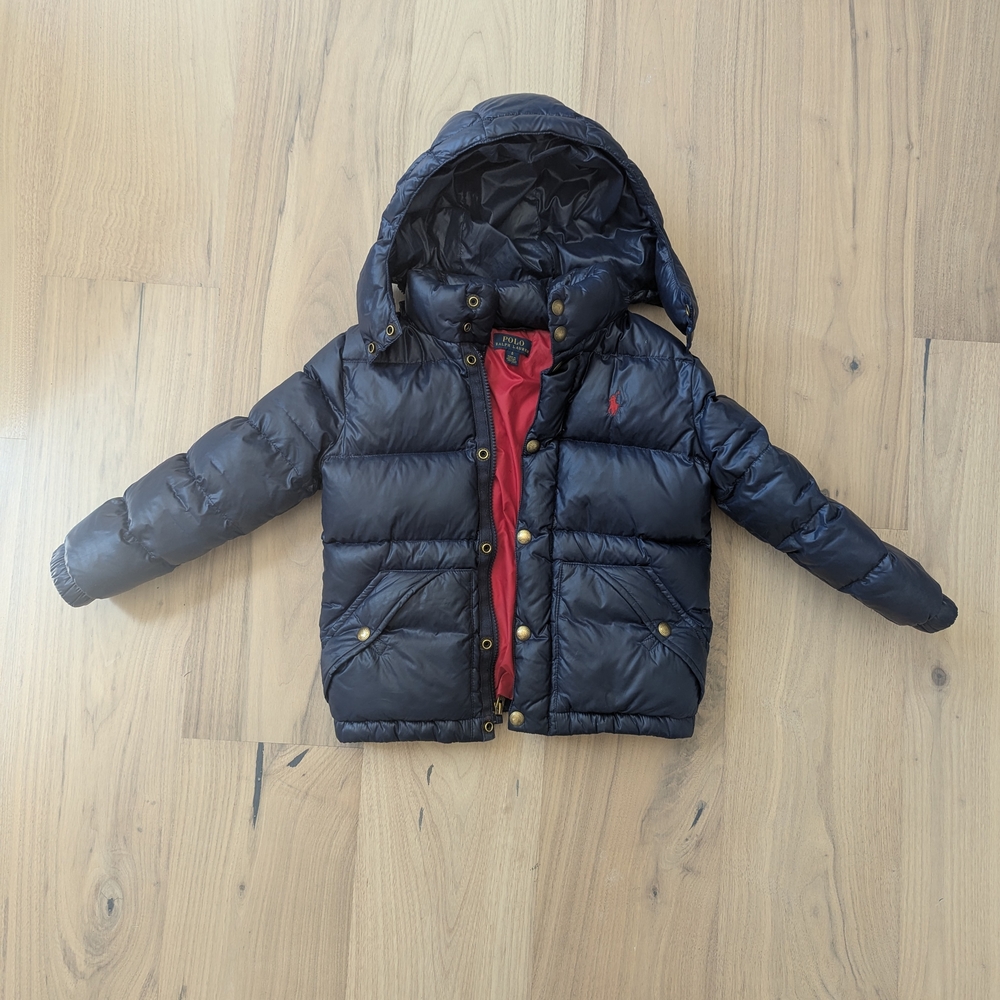 Polo by Ralph Lauren Kids Puffer Jacket in Navy and Red